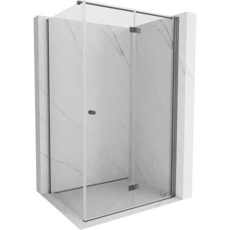 Mexen Mist-F cabine de douche pliante droite 105 x 75 cm, transparent, gun metal - 8A6T-105-075-95-00-P