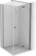 Mexen Mist-F cabine de douche pliante droite 100 x 100 cm, transparent, métal gun - 8A6T-100-100-95-00-P