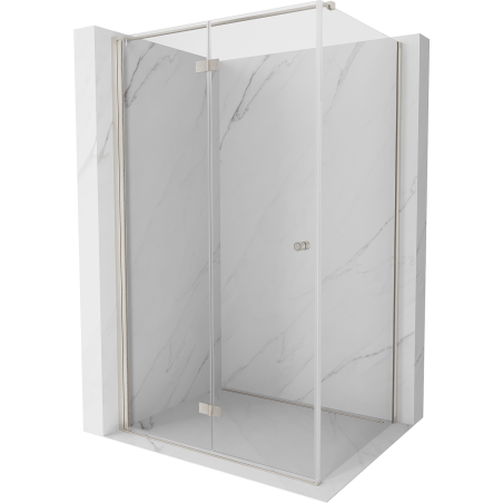 Mexen Mist-F cabine de douche pliante gauche 115 x 85 cm, transparent, nickel brossé - 8A6T-115-085-97-00-L