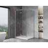 Mexen Mist-F cabine de douche pliante gauche 80 x 90 cm, transparent, nickel brossé - 8A6T-080-090-97-00-L