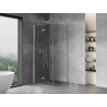Mexen Mist-F cabine de douche pliante gauche 95 x 95 cm, transparent, nickel brossé - 8A6T-095-095-97-00-L