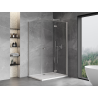 Mexen Mist-F cabine de douche pliante droite 100 x 70 cm, transparent, nickel brossé - 8A6T-100-070-97-00-P