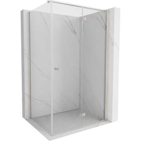 Mexen Mist-F cabine de douche pliante droite 120 x 80 cm, transparent, nickel brossé - 8A6T-120-080-97-00-P