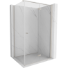 Mexen Mist-F cabine de douche pliante droite 75 x 95 cm, transparente, nickel brossé - 8A6T-075-095-97-00-P