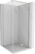 Mexen Mist-F cabine de douche pliante droite 100 x 100 cm, transparent, nickel brossé - 8A6T-100-100-97-00-P