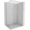 Mexen Mist-F cabine de douche pliante droite 100 x 120 cm, transparente, nickel brossé - 8A6T-100-120-97-00-P
