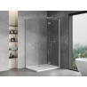 Mexen Mist-F cabine de douche pliante droite 105 x 120 cm, transparent, nickel brossé - 8A6T-105-120-97-00-P