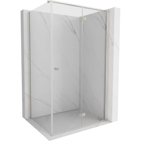Mexen Mist-F cabine de douche pliante droite 105 x 120 cm, transparent, nickel brossé - 8A6T-105-120-97-00-P
