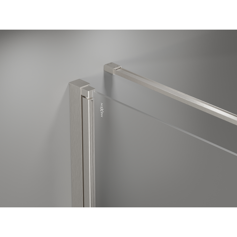 Mexen Mist-F cabine de douche pliante droite 120 x 120 cm, transparent, nickel brossé - 8A6T-120-120-97-00-P