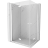 Mexen Mist-F Duo cabine de douche pliante gauche 110 x 70 cm, transparent, blanc - 8A6-110L-070P-20-00