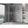 Mexen Mist-F Duo cabine de douche pliante gauche 105 x 80 cm, transparent, blanc - 8A6-105L-080P-20-00