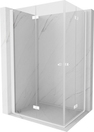 Mexen Mist-F Duo cabine de douche pliante gauche 115 x 105 cm, transparent, blanc - 8A6-115L-105P-20-00