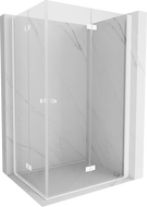 Mexen Mist-F Duo cabine de douche pliante à droite 80 x 110 cm, transparent, blanc - 8A6-080L-110P-20-00