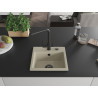 Mexen Milo Évier de cuisine en granit 1 cuve avec robinet Duero, beige - 6505-69-671600-70