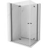 Mexen Mist-F Double cabine de douche pliante gauche 100 x 75 cm, transparent, gris canon brossé - 8A6-100L-075P-66-00