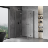 Mexen Mist-F Duo cabine de douche pliante gauche 90 x 80 cm, transparent, gris canon brossé - 8A6-090L-080P-66-00