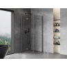 Mexen Mist-F Cabine de douche pliante Duo 105 x 105 cm, transparent, gris fusil brossé - 8A6-105L-105P-66-00
