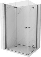Mexen Mist-F Duo cabine de douche pliante gauche 110 x 105 cm, transparent, gris canon brossé - 8A6-110L-105P-66-00