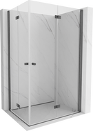 Mexen Mist-F Duo cabine de douche pliable droite 80 x 115 cm, transparent, gris canon brossé - 8A6-080L-115P-66-00