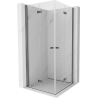 Mexen Mist-F Duo cabine de douche pliante 80 x 80 cm, transparent, gun metal - 8A6-080L-080P-95-00