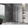 Mexen Mist-F Duo cabine de douche pliable 90 x 90 cm, transparent, métal gun - 8A6-090L-090P-95-00