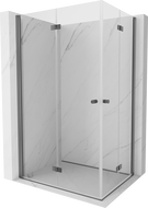 Mexen Mist-F Cabine de douche pliante gauche Duo 110 x 105 cm, transparent, métal gun - 8A6-110L-105P-95-00