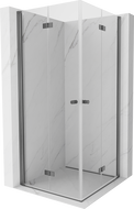 Mexen Mist-F Duo cabine de douche pliante 120 x 120 cm, transparent, gun metal - 8A6-120L-120P-95-00