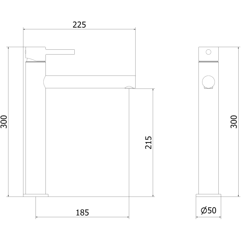 Mexen Elba robinet de lavabo haut, blanc - 74110-20