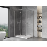 Mexen Mist-F Duo cabine de douche pliante gauche 85 x 70 cm, transparent, nickel brossé - 8A6-085L-070P-97-00