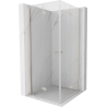 Mexen Mist-F Cabine de douche pliante Duo 75 x 75 cm, transparent, nickel brossé - 8A6-075L-075P-97-00