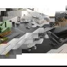 Mexen Cesar évier en granit 1-bac avec égouttoir et mitigeur cuisine Duero, noir/métallisé argent - 6514-73-671600-70