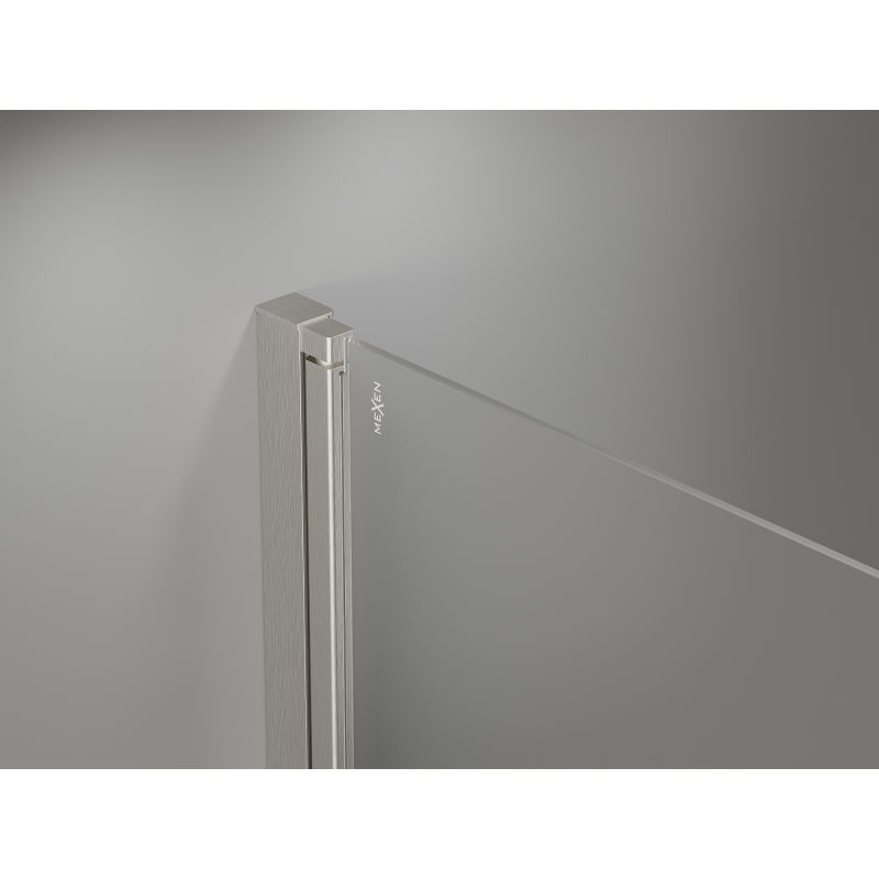 Mexen Mist-F Cabine de douche pliante Duo droite 70 x 85 cm, transparent, nickel brossé - 8A6-070L-085P-97-00