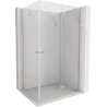 Mexen Mist-F Duo cabine de douche pliante droite 85 x 100 cm, transparent, nickel brossé - 8A6-085L-100P-97-00