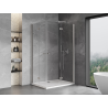 Mexen Mist-F Duo cabine de douche pliante droite 75 x 105 cm, transparent, nickel brossé - 8A6-075L-105P-97-00