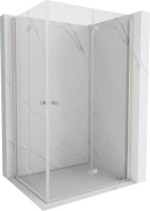 Mexen Mist-F Duo cabine de douche pliante droite 100 x 110 cm, transparent, nickel brossé - 8A6-100L-110P-97-00