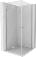 Mexen Mist-F Duo cabine de douche pliable 110 x 110 cm, transparent, nickel brossé - 8A6-110L-110P-97-00