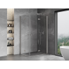 Mexen Mist-F Duo cabine de douche pliante droite 85 x 120 cm, transparent, nickel brossé - 8A6-085L-120P-97-00