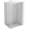 Mexen Mist-F Duo cabine de douche pliante droite 85 x 120 cm, transparent, nickel brossé - 8A6-085L-120P-97-00