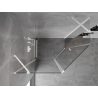 Mexen Mist cabine de douche pentagonale asymétrique pivotante 90 x 80 cm, transparente, blanche - 8A8-090-080-20-00