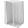 Mexen Mist cabine de douche pentagonale asymétrique pivotante 100 x 90 cm, transparent, blanc - 8A8-100-090-20-00