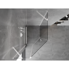 Mexen Mist cabine de douche pentagonale asymétrique pivotante 80 x 100 cm, transparent, blanc - 8A8-080-100-20-00