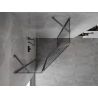 Mexen Mist cabine de douche pentagonale pivotante 80 x 80 cm, transparent, gris canon brossé - 8A8-080-080-66-00
