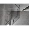 Mexen Mist cabine de douche pentagonale asymétrique pivotante 90 x 100 cm transparent gris canon brossé - 8A8-090-100-66-00