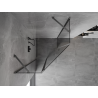 Mexen Mist cabine de douche pentagonale pivotante 100 x 100 cm, transparent, gris canon brossé - 8A8-100-100-66-00