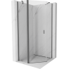 Mexen Mist cabine de douche pentagonale pivotante 100 x 100 cm, transparent, gris canon brossé - 8A8-100-100-66-00