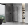 Mexen Mist cabine de douche pentagonale pivotante 80 x 80 cm, transparent, métal gun - 8A8-080-080-95-00