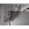 Mexen Mist cabine de douche pentagonale pivotante 80 x 80 cm, transparent, métal gun - 8A8-080-080-95-00