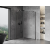 Mexen Mist cabine de douche pentagonale asymétrique pivotante 100 x 80 cm, transparent, gun metal - 8A8-100-080-95-00