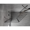 Mexen Mist cabine de douche pentagonale asymétrique à charnières 100 x 90 cm, transparent, métal gris - 8A8-100-090-95-00
