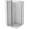 Mexen Mist cabine de douche pentagonale pivotante 100 x 100 cm, transparente, gun metal - 8A8-100-100-95-00